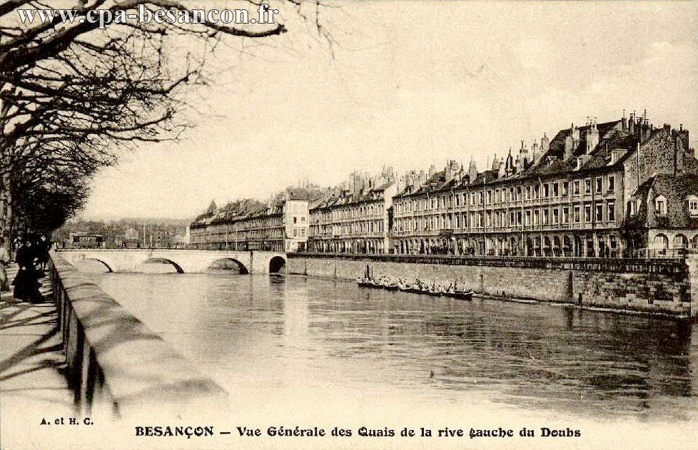 BESANÇON - Vue Générale des Quais de la rive gauche du Doubs